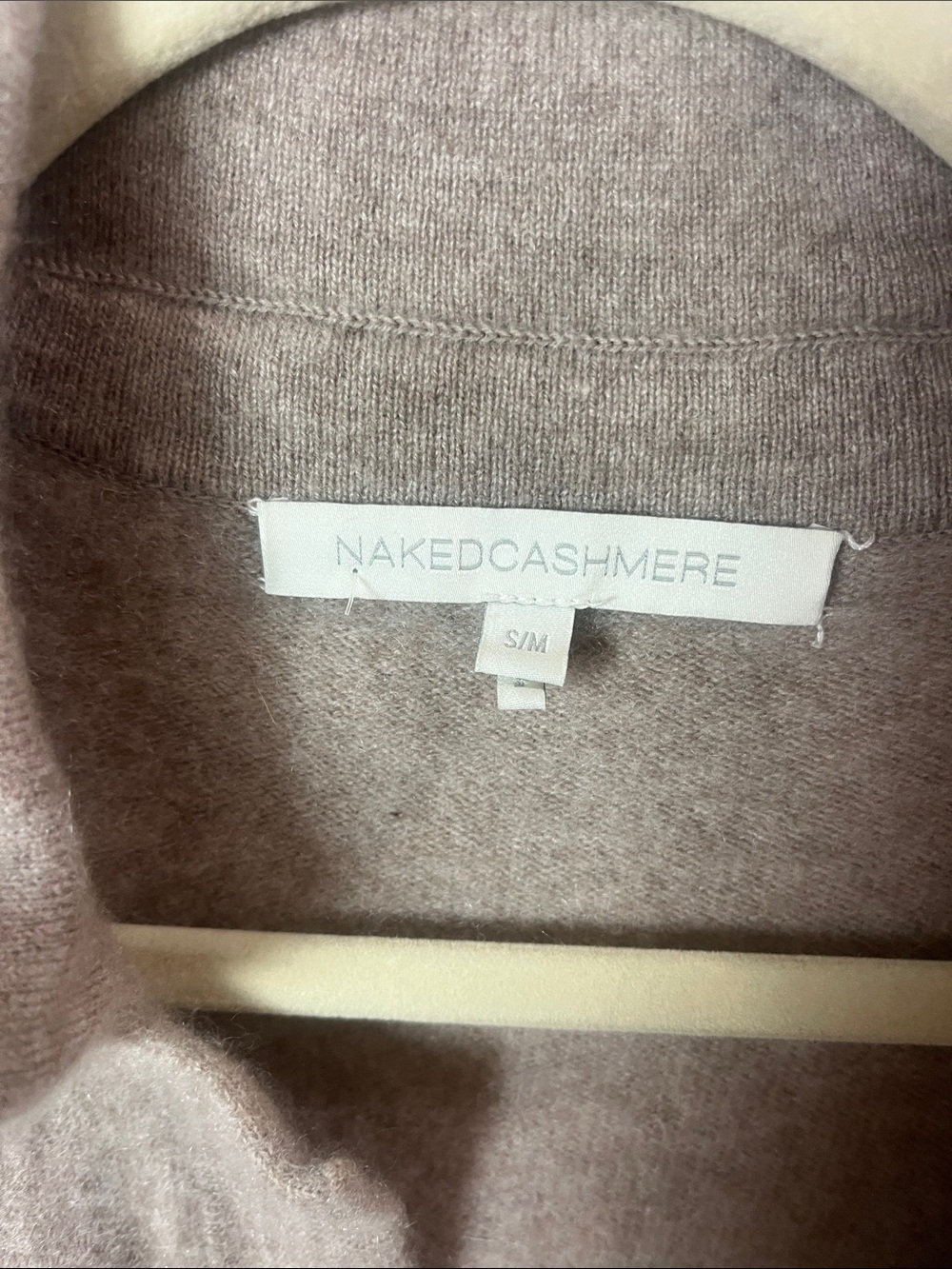 NakedCashmere soft tan oatmeal colored jumpsuit with pockets S/M - Picture 3 of 8